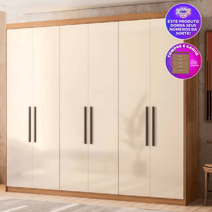 Guarda-Roupa com 6 Portas Demobile Venice Amendola e Off White