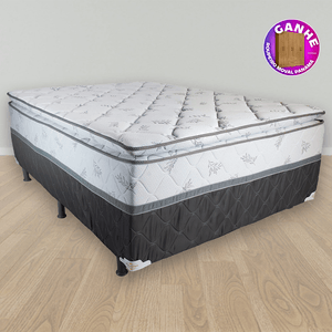 Cama Box Casal Marjom Amazônia Mola Bonnel Pillow Top 138x188x66cm