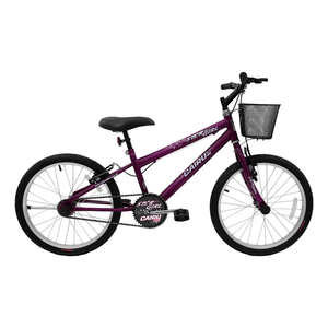 Bicicleta Cairu Aro 20 MTB Star Girl com Cesto - VIOLETA