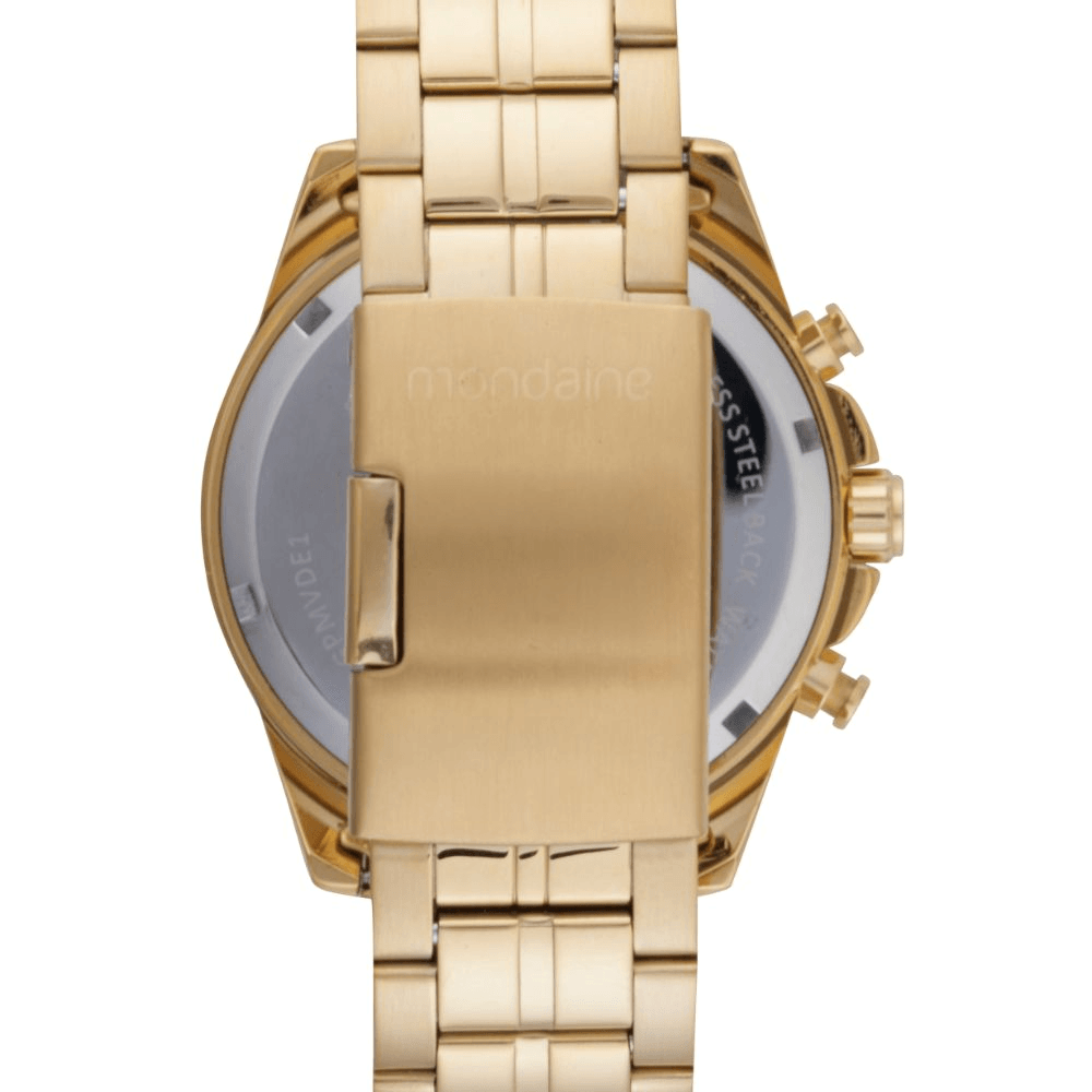 Relógio Masculino Analógico Mondaine Dourado/Champagne