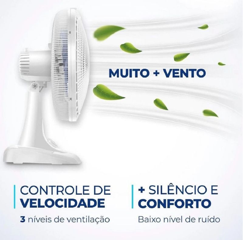 VentiladordeMesaMondialVSP40WSuperPower3Velocidades40cmBranco110v