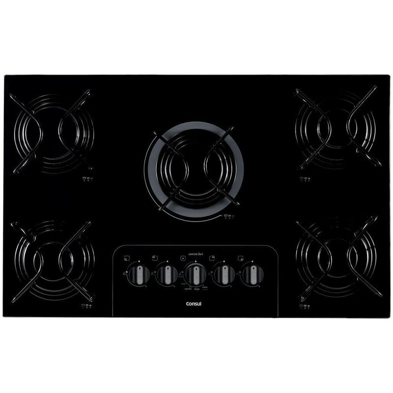 Cooktop5BocasConsulagascomacendimentoautomaticoBivoltPretoCD075AE