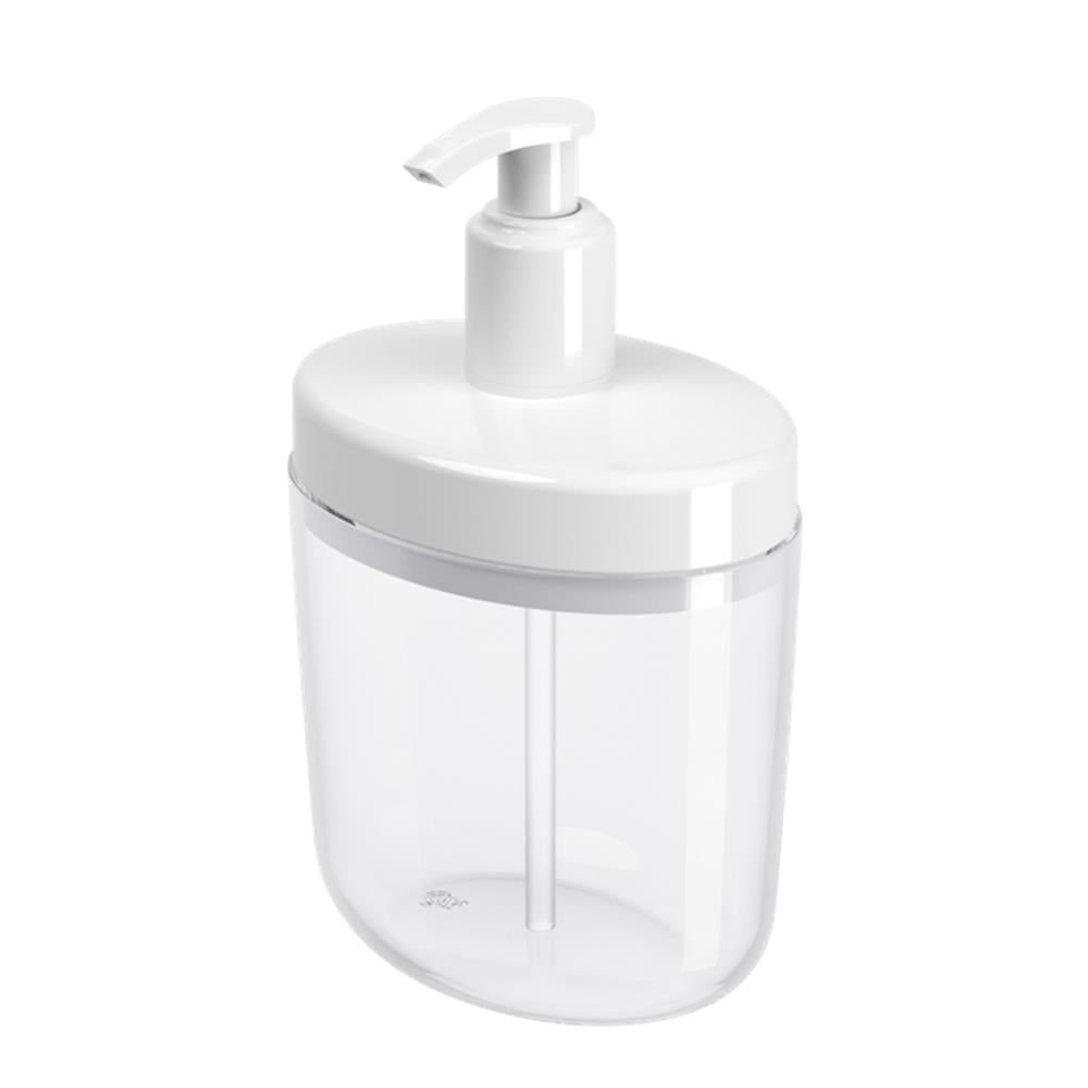 Kit Coza Bulky Branco com Dispenser 450ml e Porta Escova com Tampa em ...