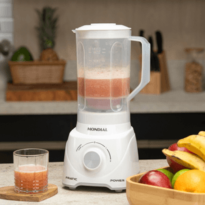 Liquidificador Mondial Pratic Power Branco 550W com 2 Velocidades + Pulsar L-97-W