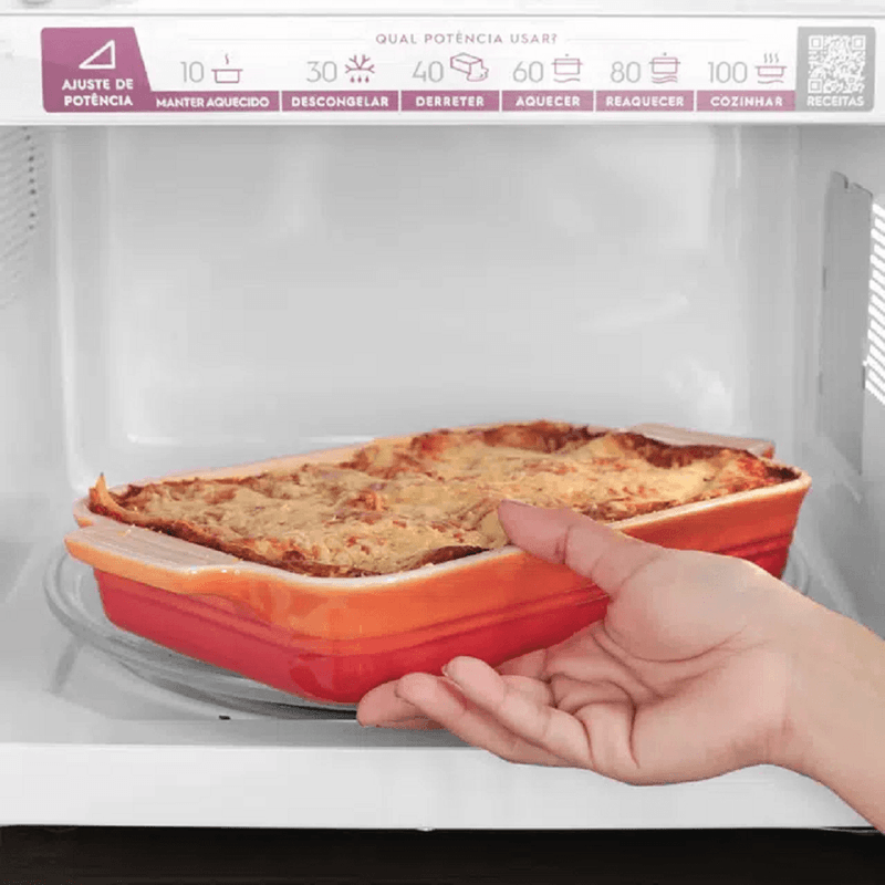 MicroondasElectrolux34litros1300WcomfuncaotiraodorQRCodeBranco127VMEO44