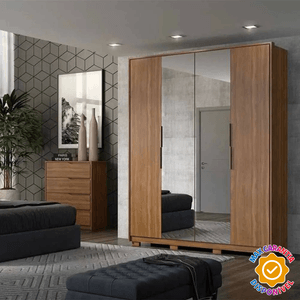 Guarda-Roupa com 4 Portas e com Espelho Demobile Attore Amendola Touch