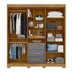 GuardaRoupaMovalEldoradocomEspelho5Portas3GavetasCinzaFreijo