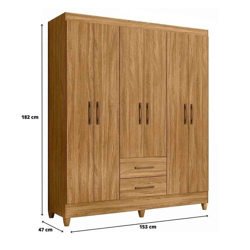 RoupeiroCasal6Portas2GavetasPanamaMoval