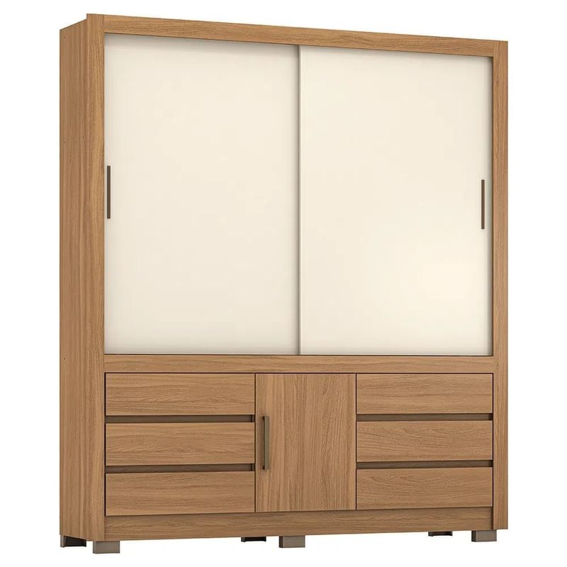 RoupeiroCasalDemobileArbo3Portas6GavetasAmendolaOffWhite