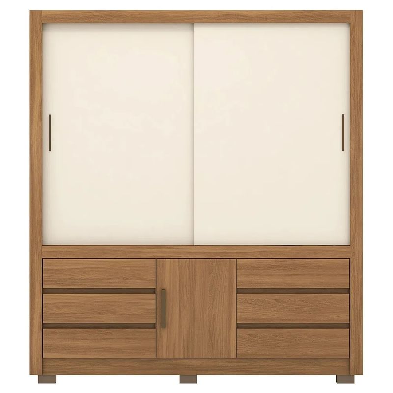 RoupeiroCasalDemobileArbo3Portas6GavetasAmendolaOffWhite