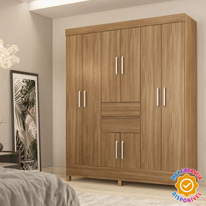 Guarda-Roupa com 8 Portas e 2 Gavetas Demobile Munique Amendola Touch