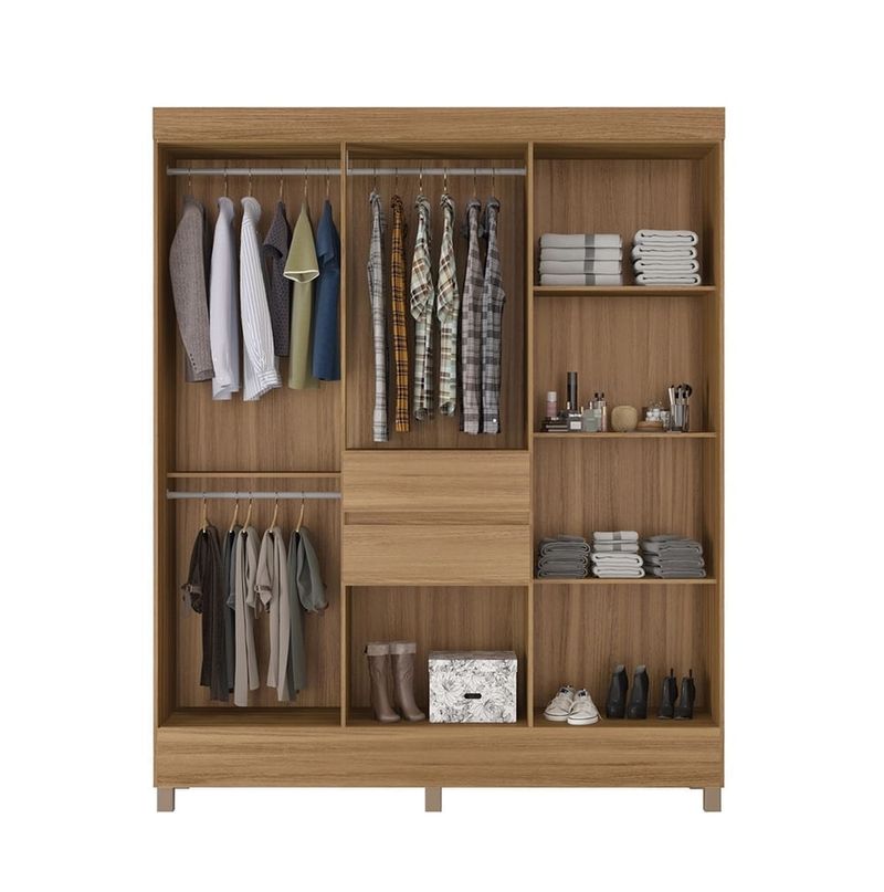 GuardaRoupaCasalMuniqueDemobile8Portas2GavetasAmendolaTouch