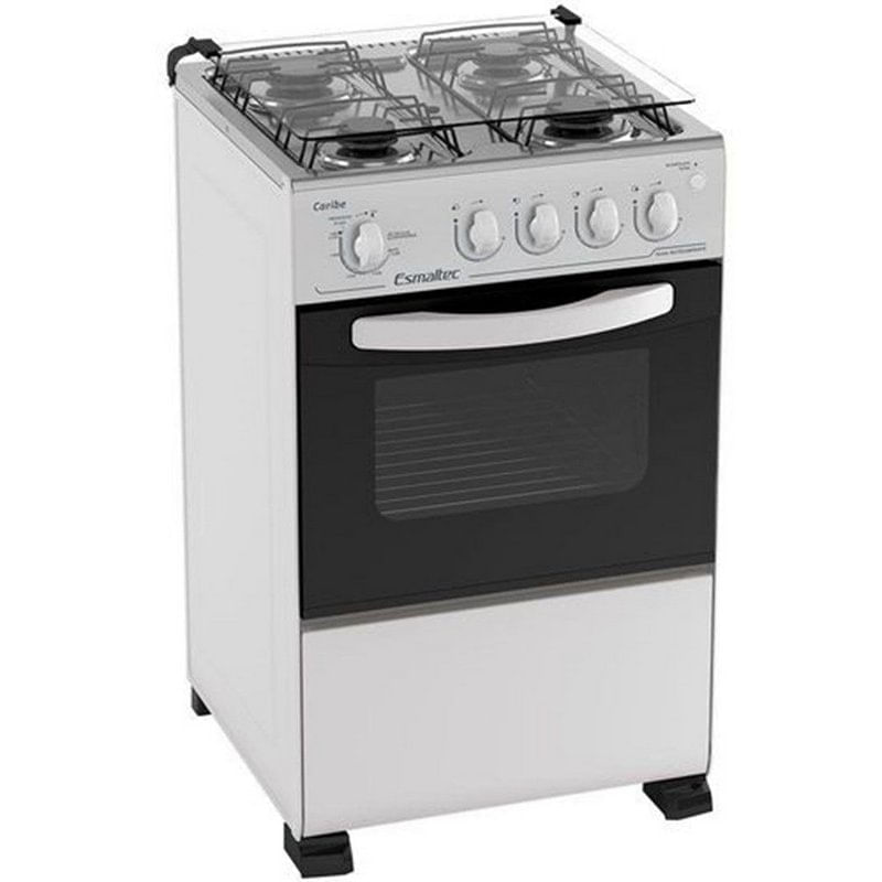 Fogao4BocasEsmaltecPisoNewCaribemesaInoxBivolt