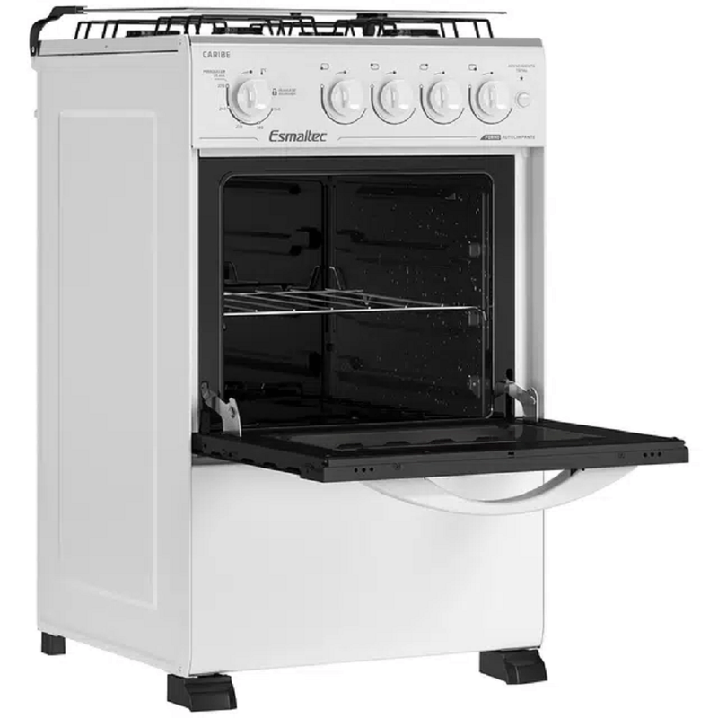 Fogao4BocasEsmaltecPisoNewCaribemesaInoxBivolt