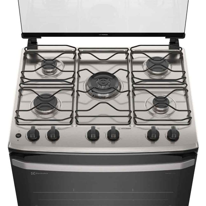 FogaoElectroluxEfficient5BocasAutomaticoMesadeInoxTriplaChamaBrancoBivolt