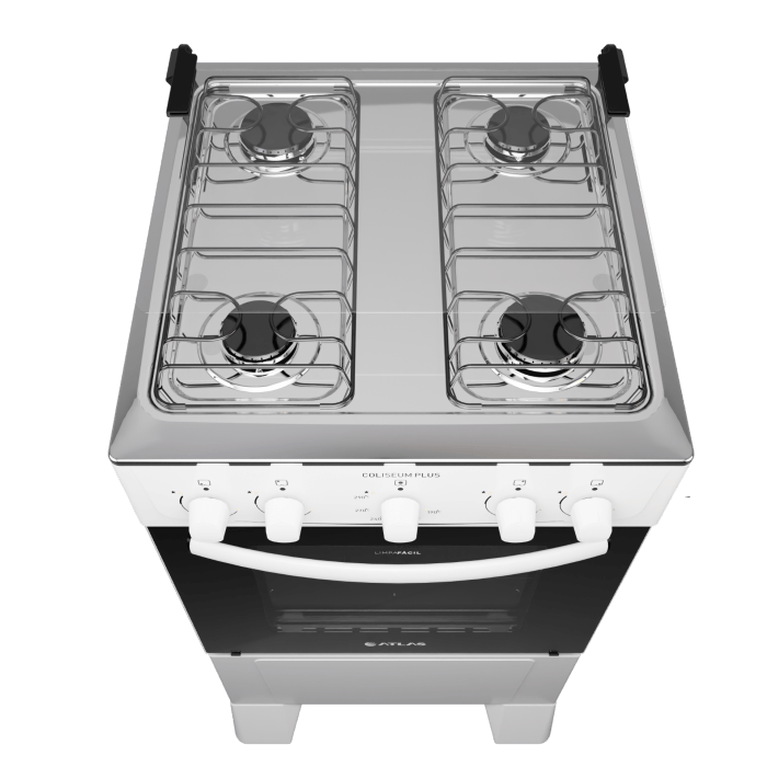 Fogao4BocasAtlasBrancocomMesaInoxColiseumPlus