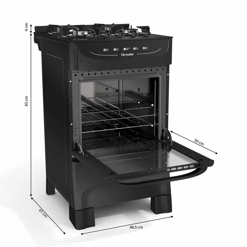 FogaoMuellerpretofosco4BocascommesadevidroeacendimentoMFV4BB