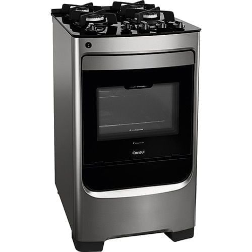 Fogao4bocasConsulcommesadevidroeacendimentoautomaticoInoxBivoltCFO4