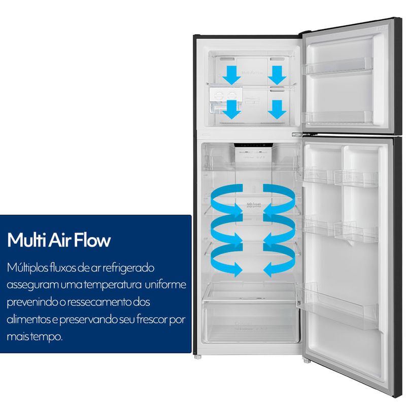 Geladeira Mystic Frost Free Dual Inverter Duplex 349L Inox - Tvlar