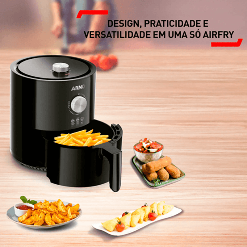 FritadeiraEletricaArnoAirFryUltra42L1620WcomSistemaHotAirPreto110V