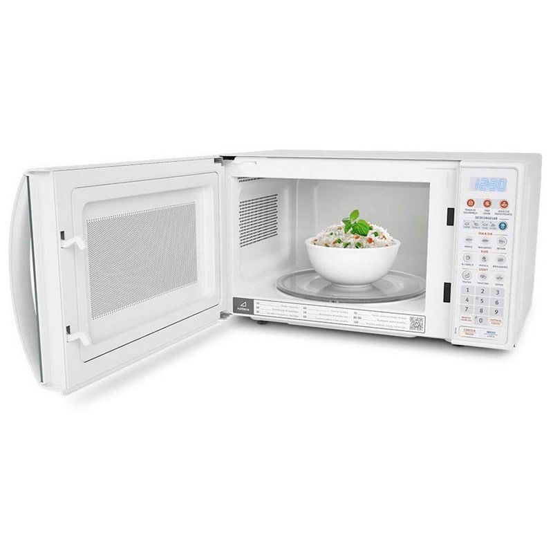 MicroondasElectrolux20lComFuncaoTiraOdorEDescongelarTravaDeSegurancaBranco110V