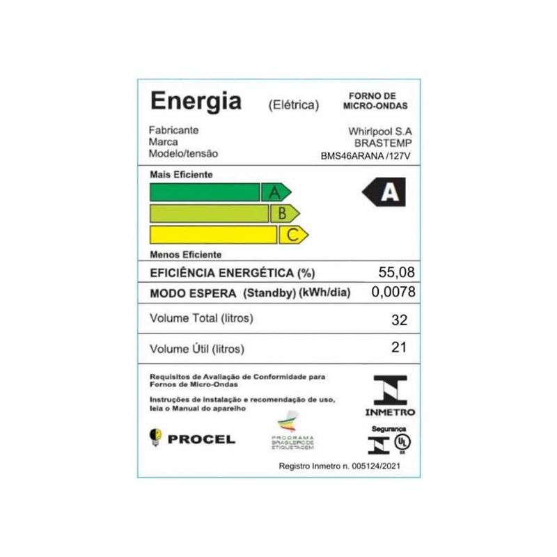 MicroondasBrastemp32LCinzaEspelhadoMenuGourmetBMS46AR110V