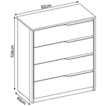 Comoda4GavetasAtriaDemartezD4010Amendola