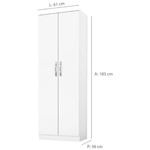 SapateiraMultiusoDemobile2Portaspara18ParesGoldenBranco