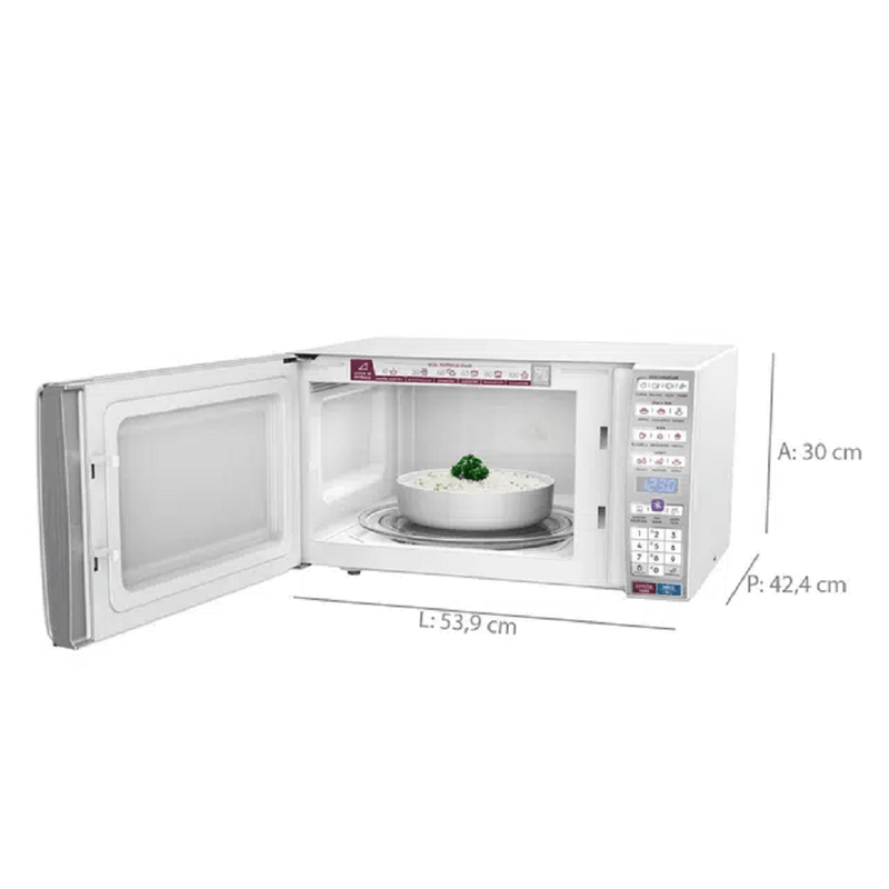 MicroondasElectrolux34litros1300WcomfuncaotiraodorQRCodeBranco127VMEO44